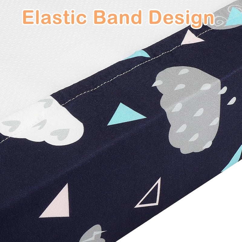 accmor غطاء وسادة تغيير الأطفال من موسلين، غطاء طاولة تغيير حفاضات مناسب عالميًا للفتيات والفتيان، أوراق وسادة تغيير ناعمة وقابلة للتنفس، عبوة من 2 - Image 5
